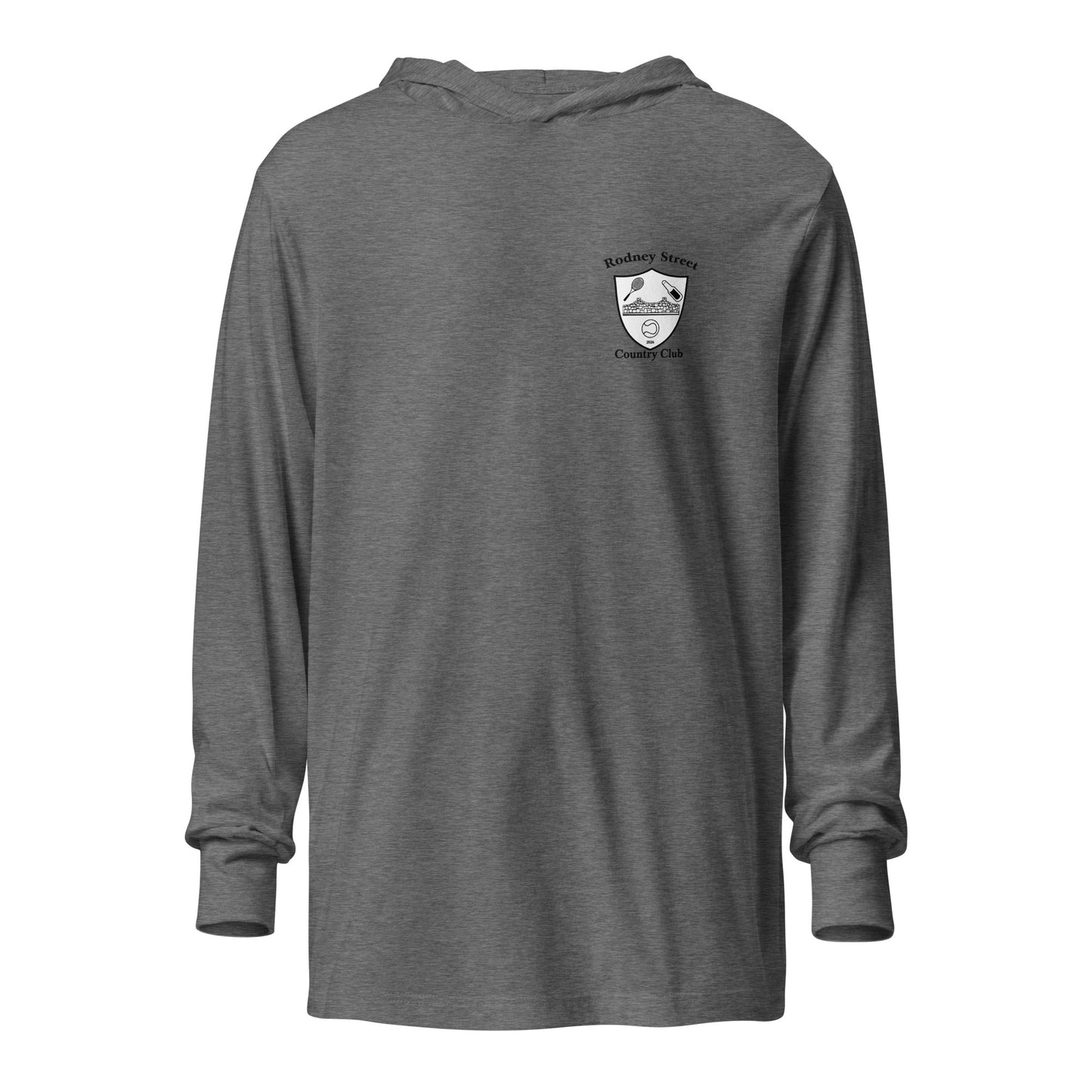 Performance | Hooded Long Sleeve T Shirt | Rodney Street CC Tennis | Alt Crest Logo
