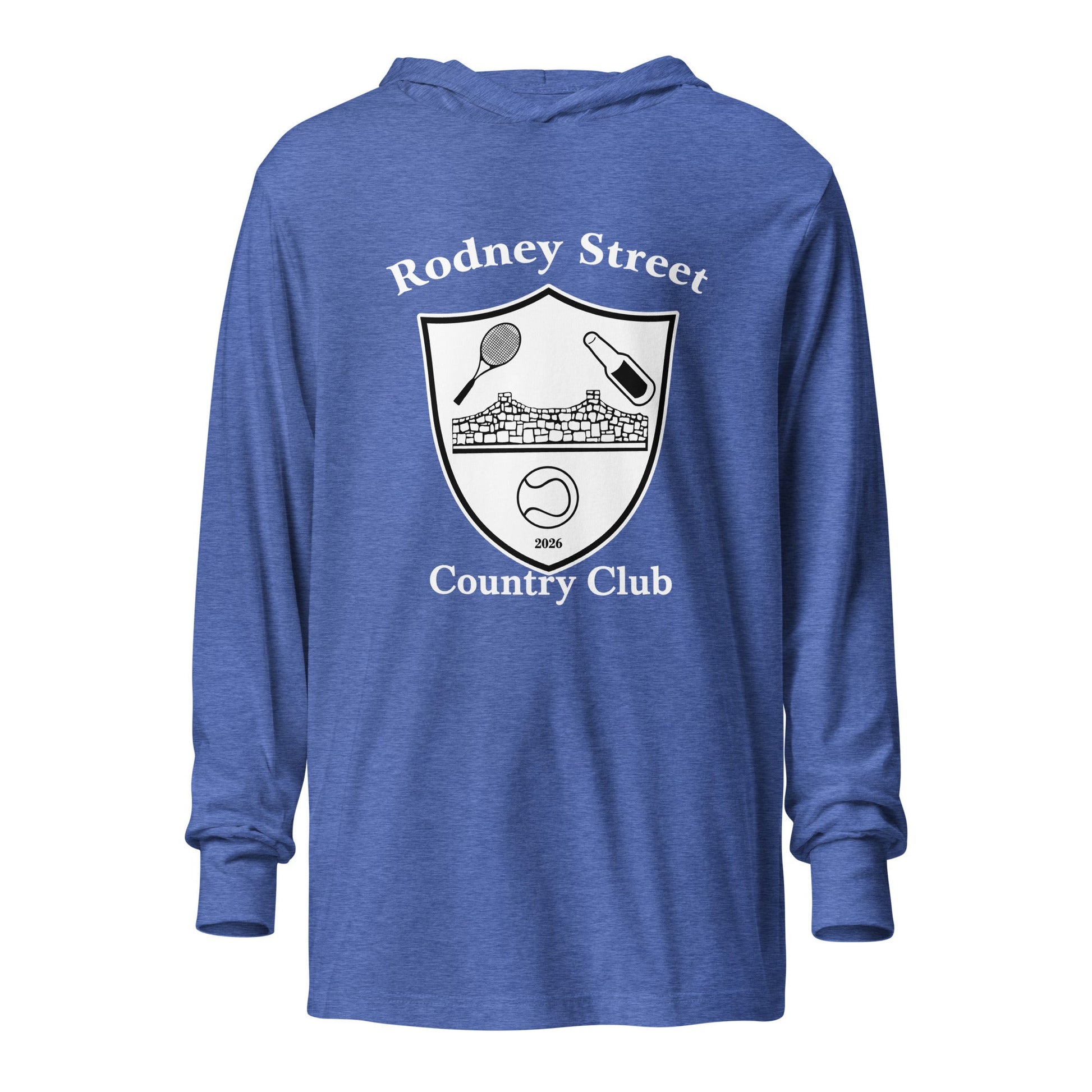 Performance | Hooded Long Sleeve T Shirt | Rodney Street CC Tennis | Crest Logo