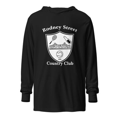 Performance | Hooded Long Sleeve T Shirt | Rodney Street CC Tennis | Crest Logo