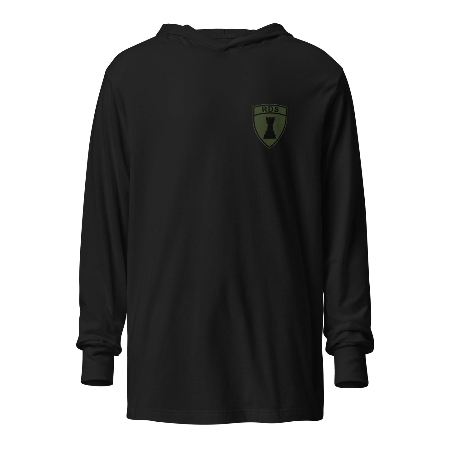 Performance | Hooded Long Sleeve T Shirt | Rook Defense Solutions | Crest Logo
