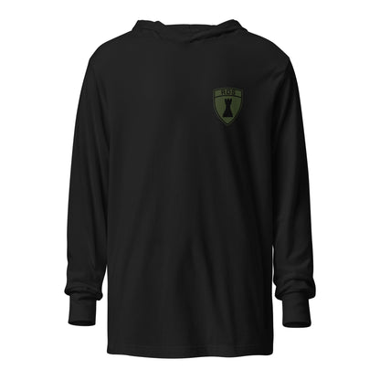 Performance | Hooded Long Sleeve T Shirt | Rook Defense Solutions | Crest Logo