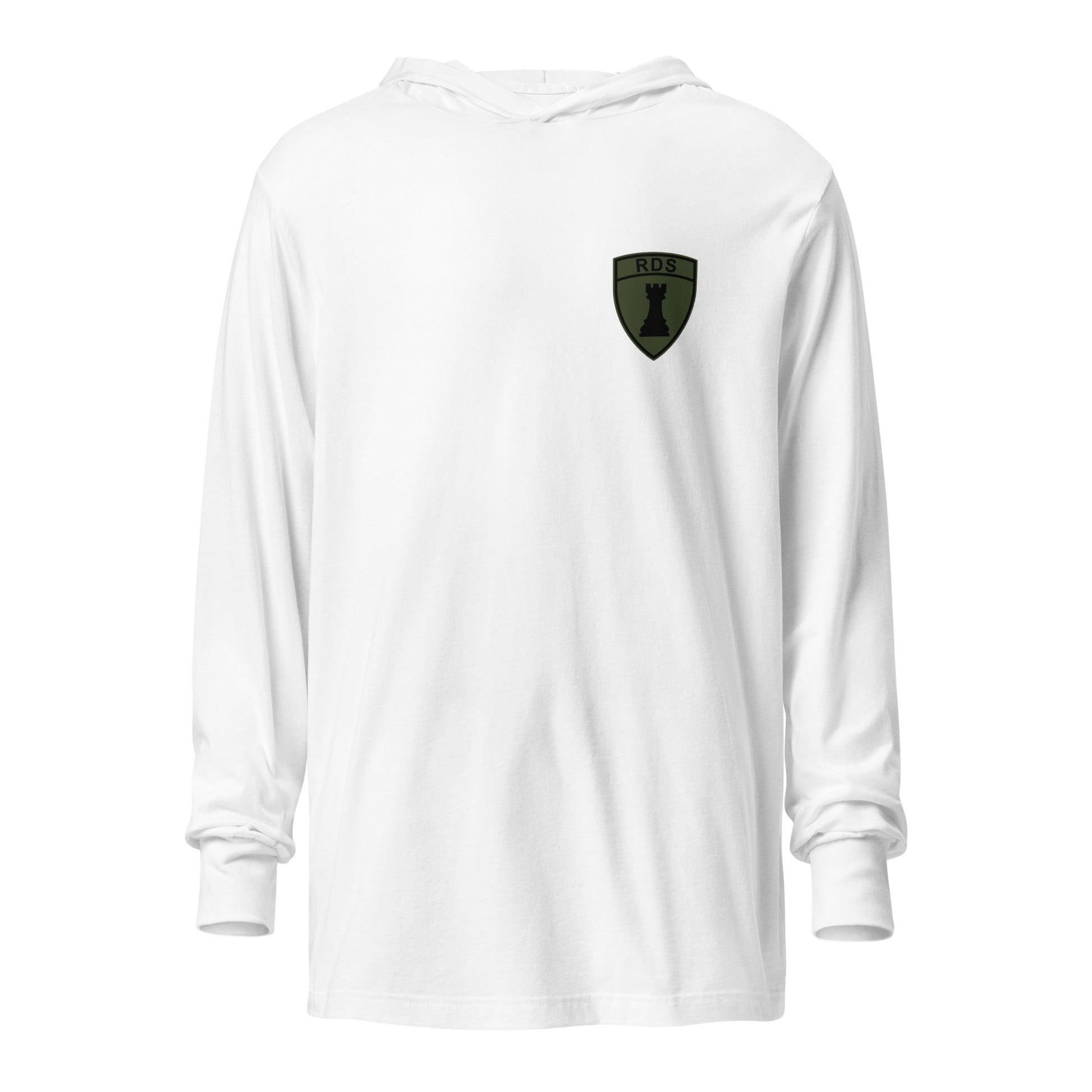 Performance | Hooded Long Sleeve T Shirt | Rook Defense Solutions | Crest Logo