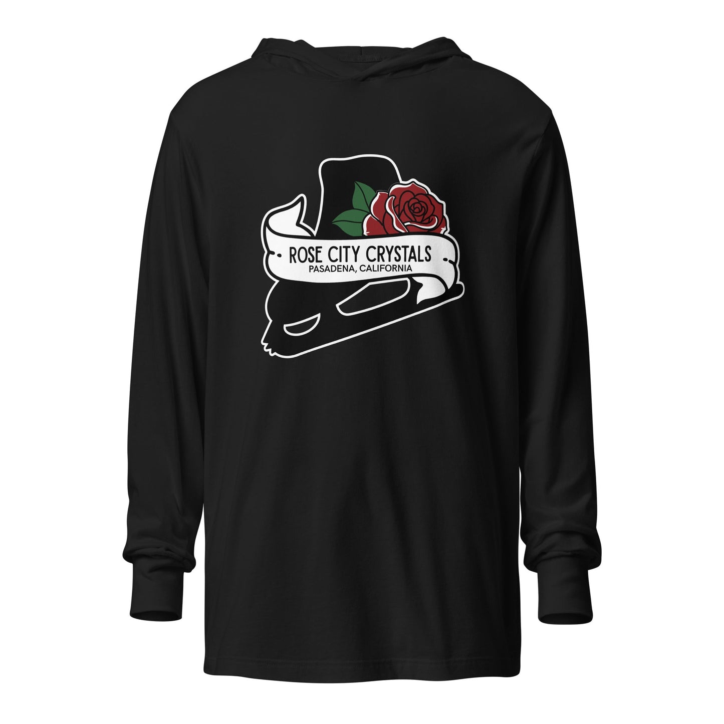 Performance | Hooded Long Sleeve T Shirt | Rose City Crystals