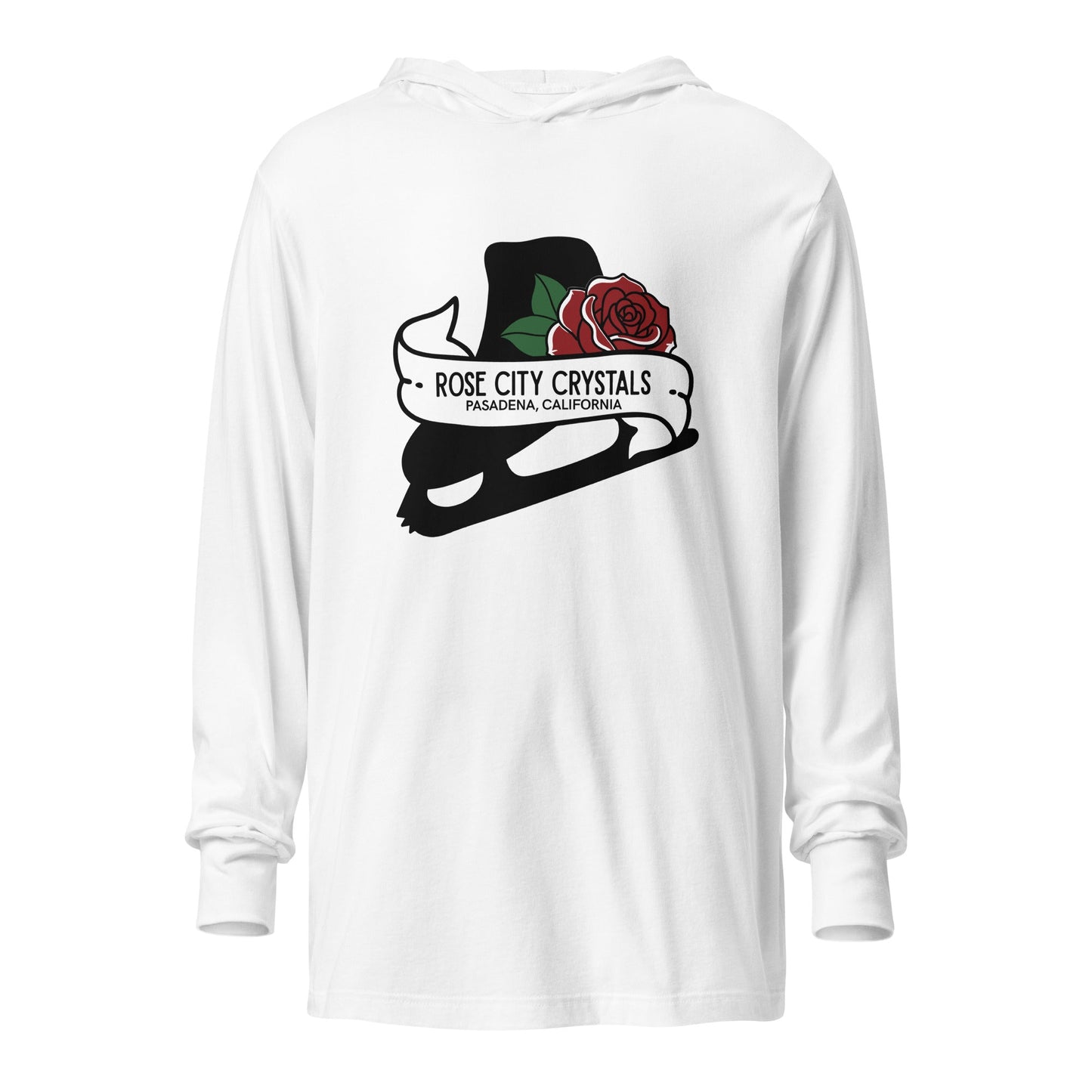 Performance | Hooded Long Sleeve T Shirt | Rose City Crystals