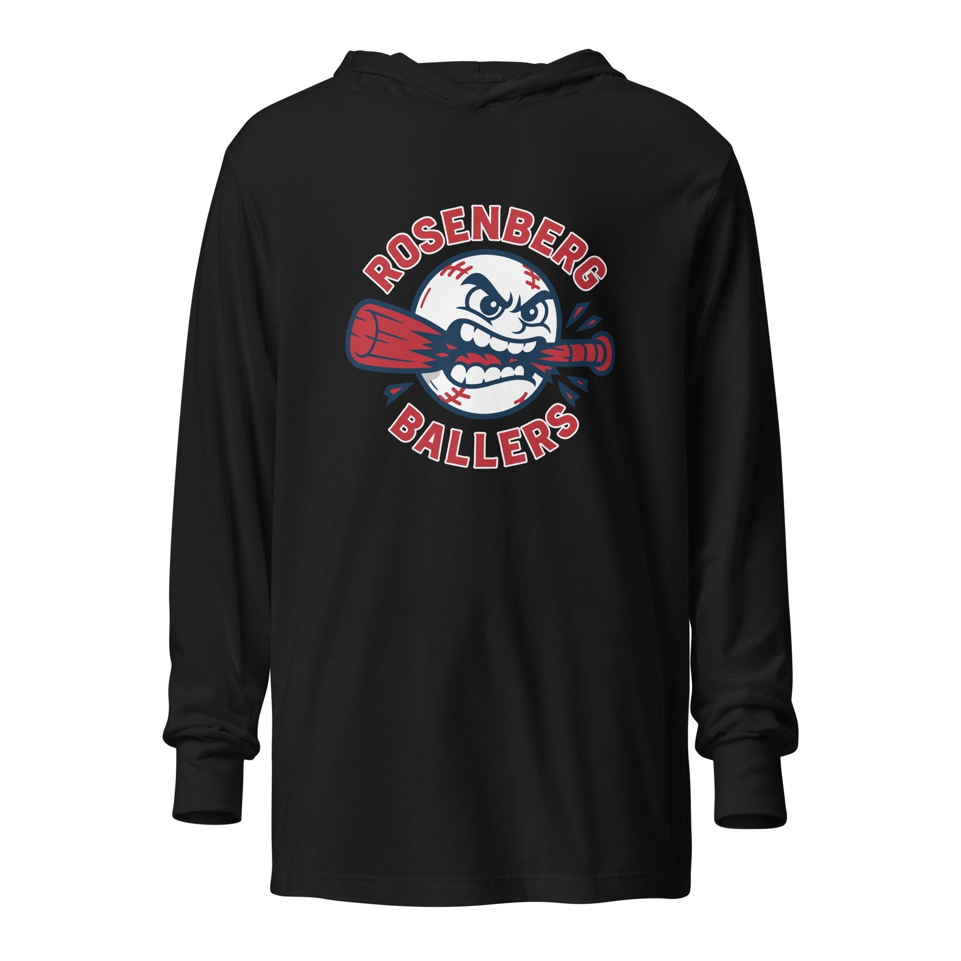 Performance | Hooded Long Sleeve T Shirt | Rosenberg Ballers | Vanguard Logo