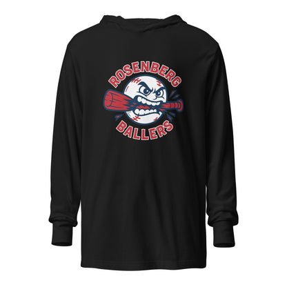 Performance | Hooded Long Sleeve T Shirt | Rosenberg Ballers | Vanguard Logo