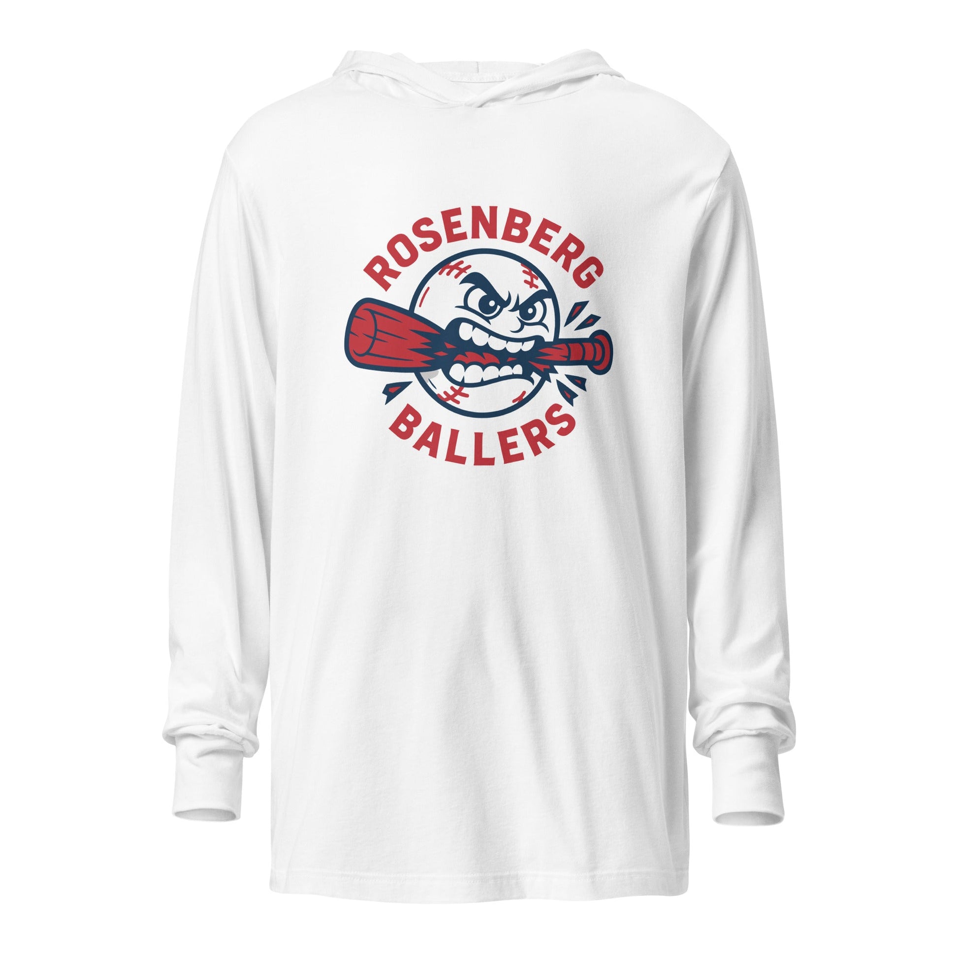 Performance | Hooded Long Sleeve T Shirt | Rosenberg Ballers | Vanguard Logo