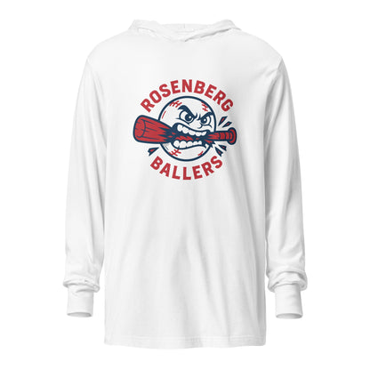 Performance | Hooded Long Sleeve T Shirt | Rosenberg Ballers | Vanguard Logo