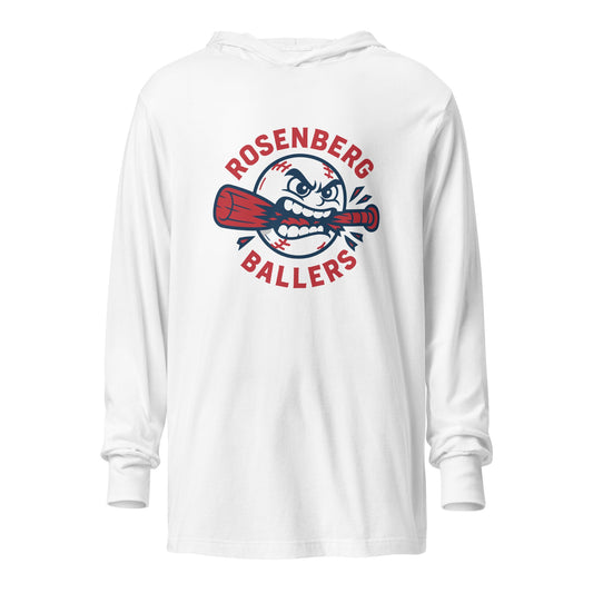 Performance | Hooded Long Sleeve T Shirt | Rosenberg Ballers | Vanguard Logo
