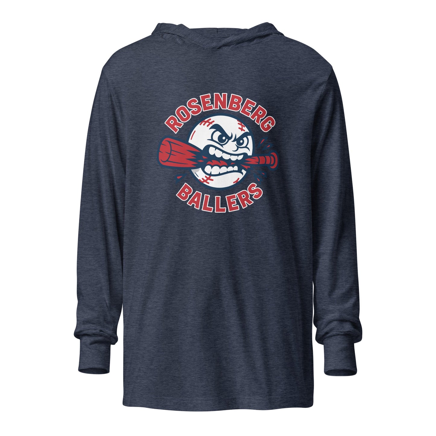 Performance | Hooded Long Sleeve T Shirt | Rosenberg Ballers | Vanguard Logo
