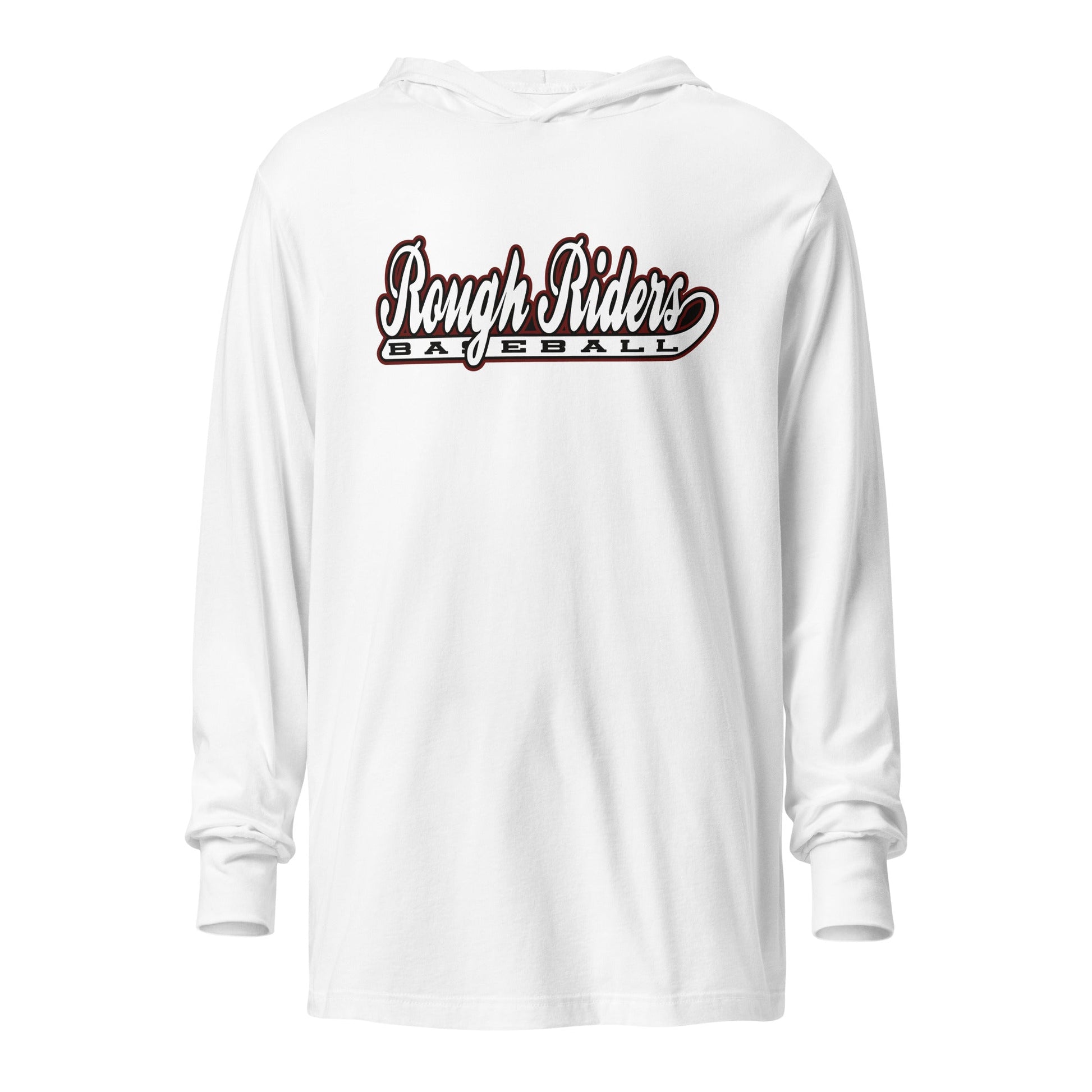 Performance | Hooded Long Sleeve T Shirt | Rough Riders | Baseball Script Logo