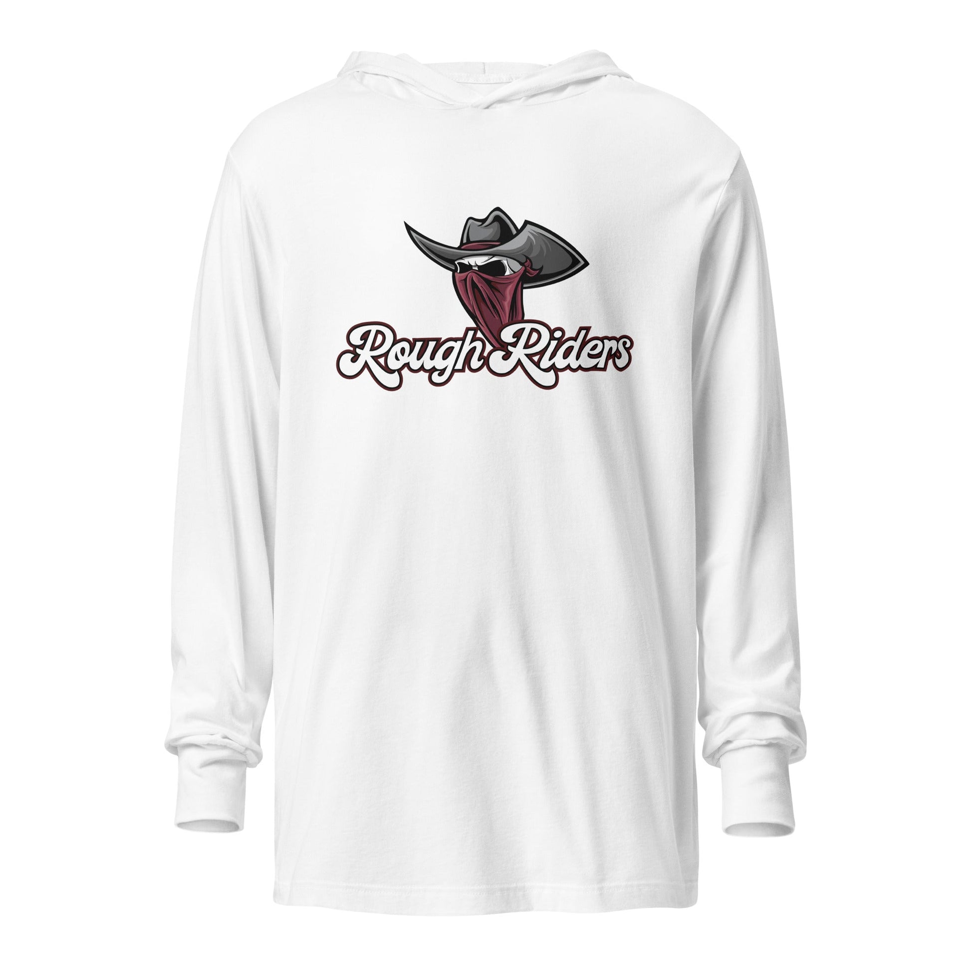Performance | Hooded Long Sleeve T Shirt | Rough Riders | Masked Man Logo