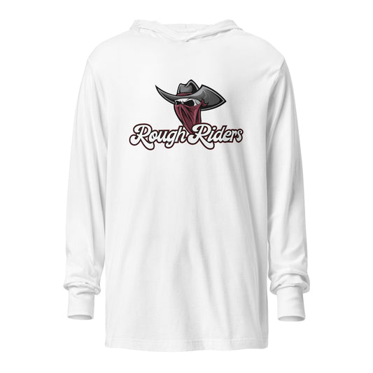 Performance | Hooded Long Sleeve T Shirt | Rough Riders | Masked Man Logo