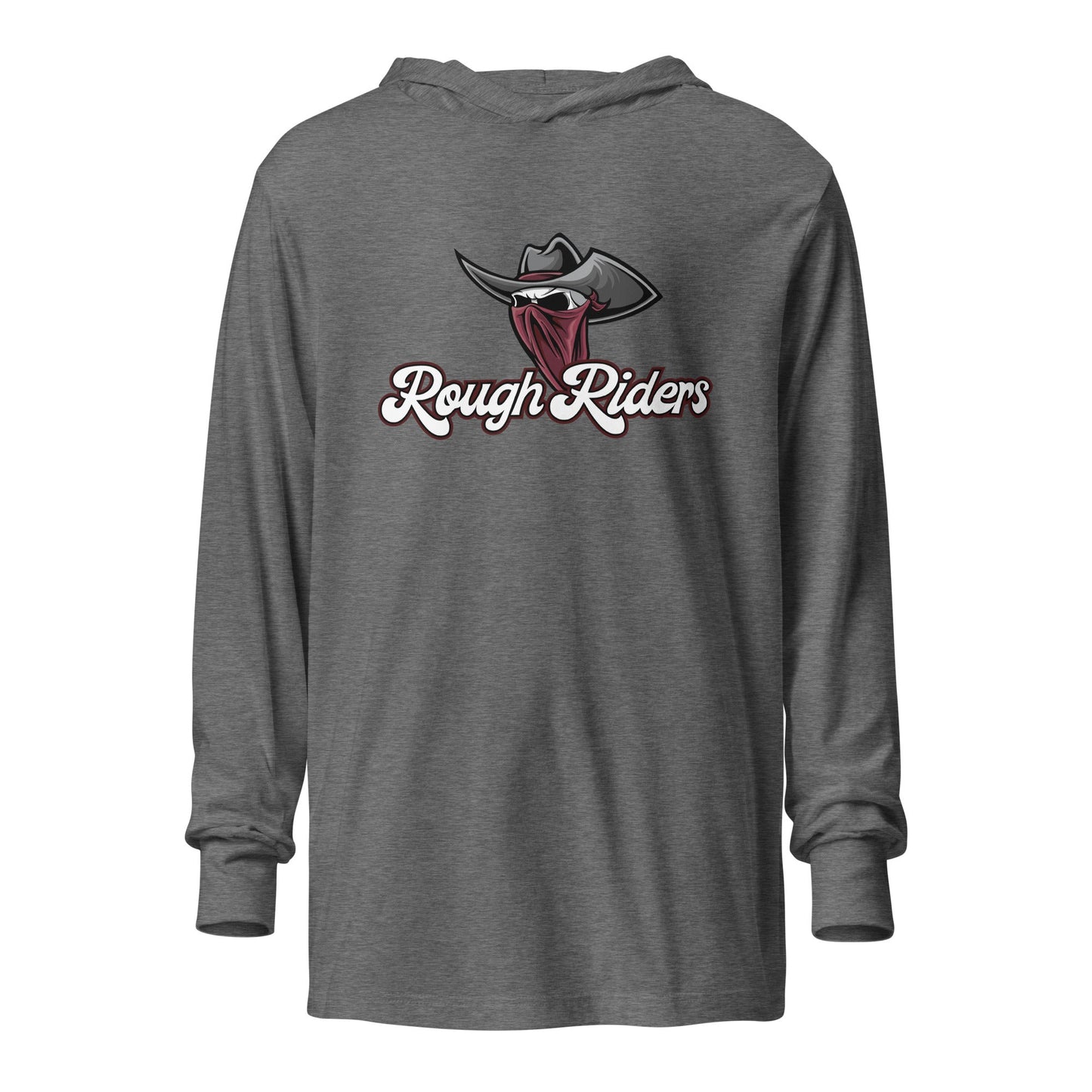 Performance | Hooded Long Sleeve T Shirt | Rough Riders | Masked Man Logo