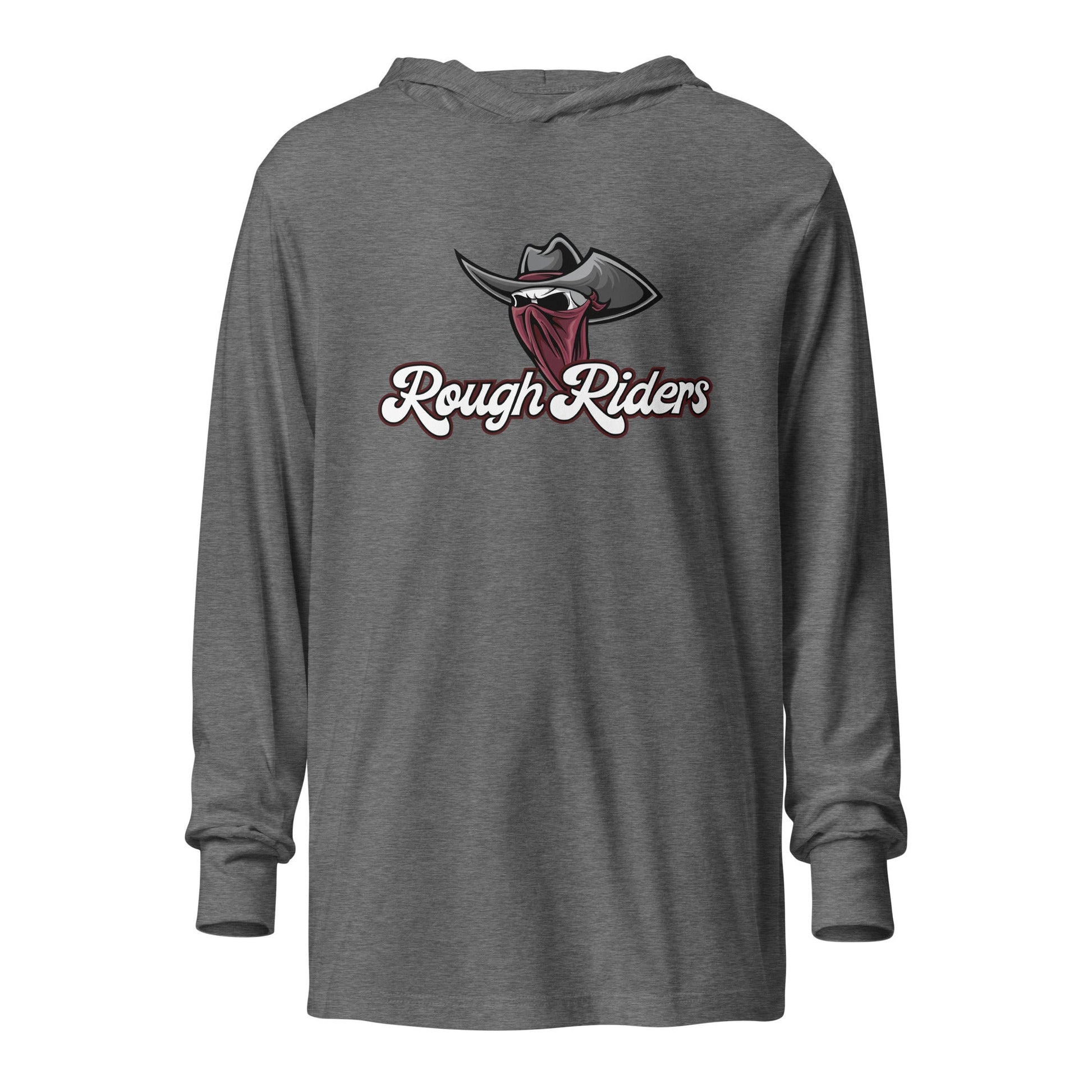 Performance | Hooded Long Sleeve T Shirt | Rough Riders | Masked Man Logo