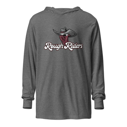 Performance | Hooded Long Sleeve T Shirt | Rough Riders | Masked Man Logo