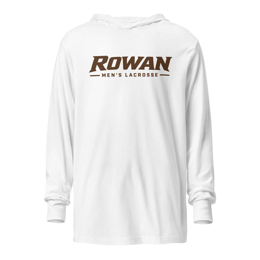 Performance | Hooded Long Sleeve T Shirt | Rowan Men’s Lacrosse | Modern Script Logo
