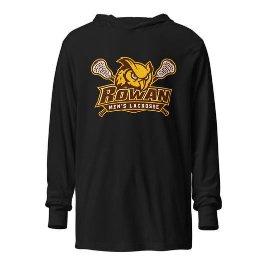 Performance | Hooded Long Sleeve T Shirt | Rowan Men’s Lacrosse | Valor Logo