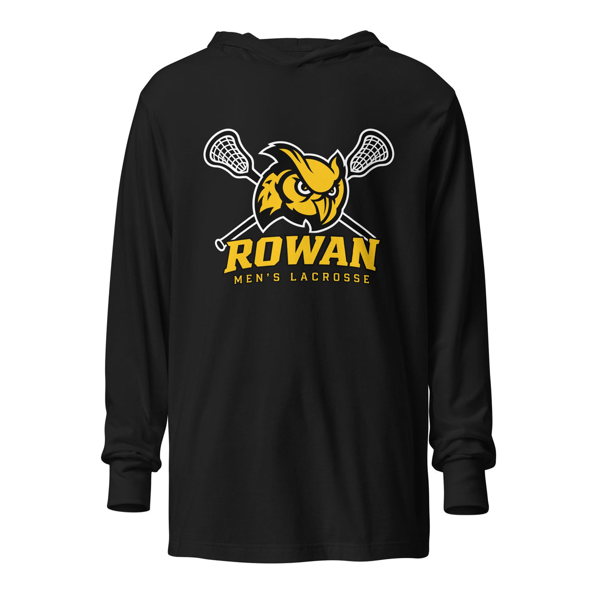 Performance | Hooded Long Sleeve T Shirt | Rowan Men’s Lacrosse | Vanguard Logo