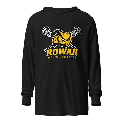 Performance | Hooded Long Sleeve T Shirt | Rowan Men’s Lacrosse | Vanguard Logo