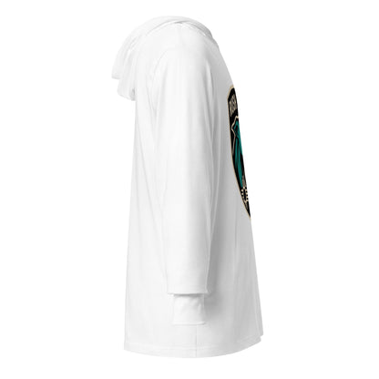 Performance | Hooded Long Sleeve T Shirt | Rush Hour | Badge Logo