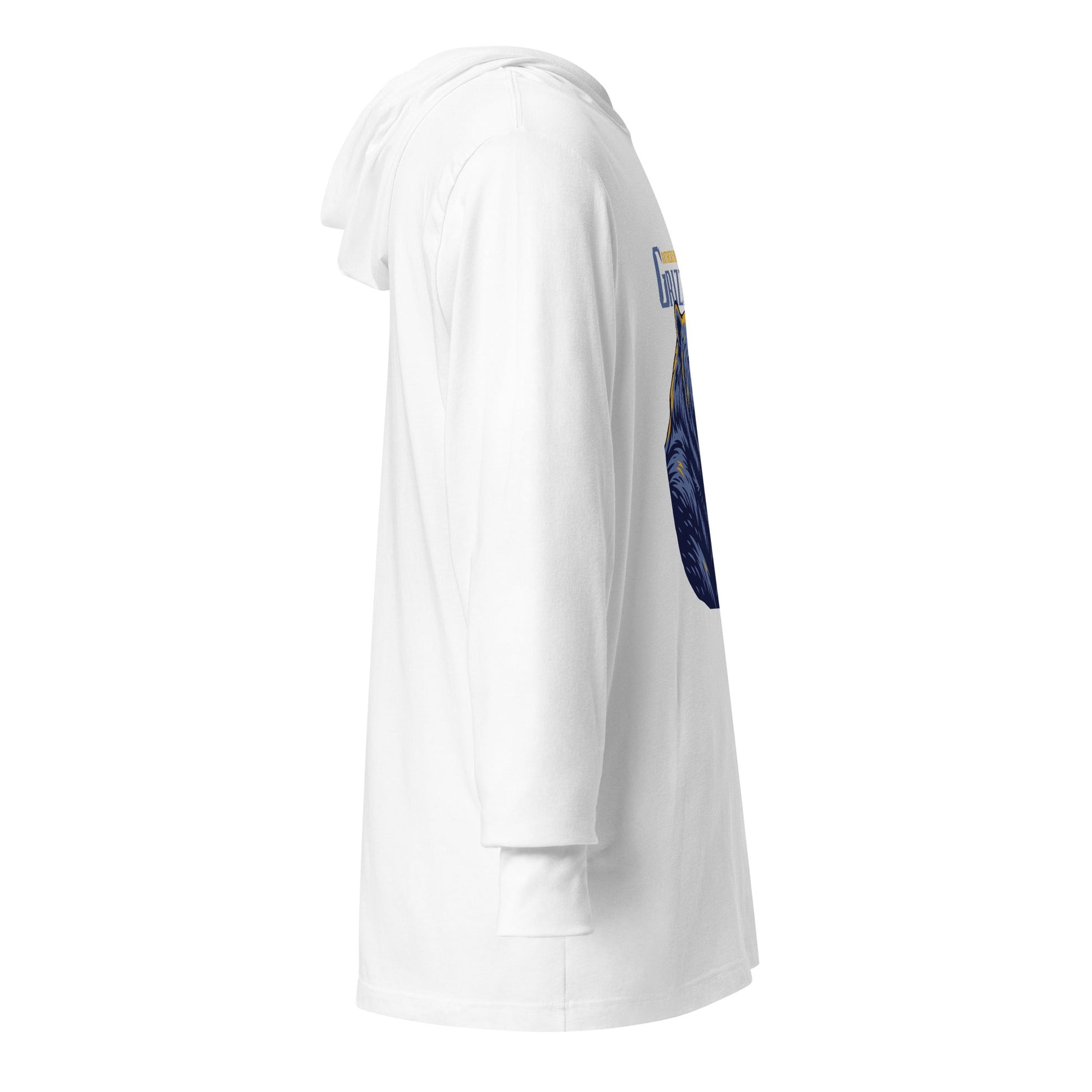 Performance | Hooded Long Sleeve T Shirt | Rutherford County Grizzlies Football | Big Grizzlies Logo