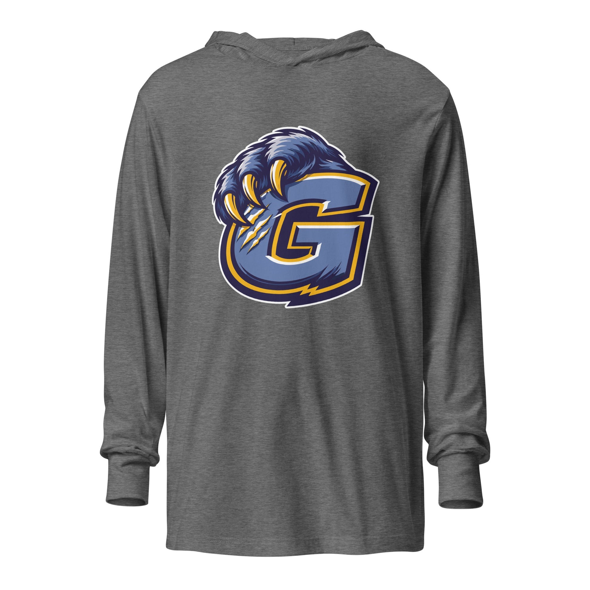 Performance | Hooded Long Sleeve T Shirt | Rutherford County Grizzlies Football | G Logo