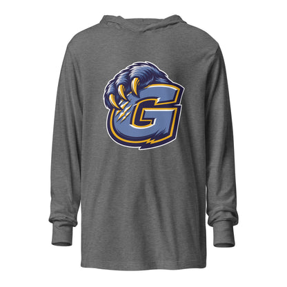 Performance | Hooded Long Sleeve T Shirt | Rutherford County Grizzlies Football | G Logo