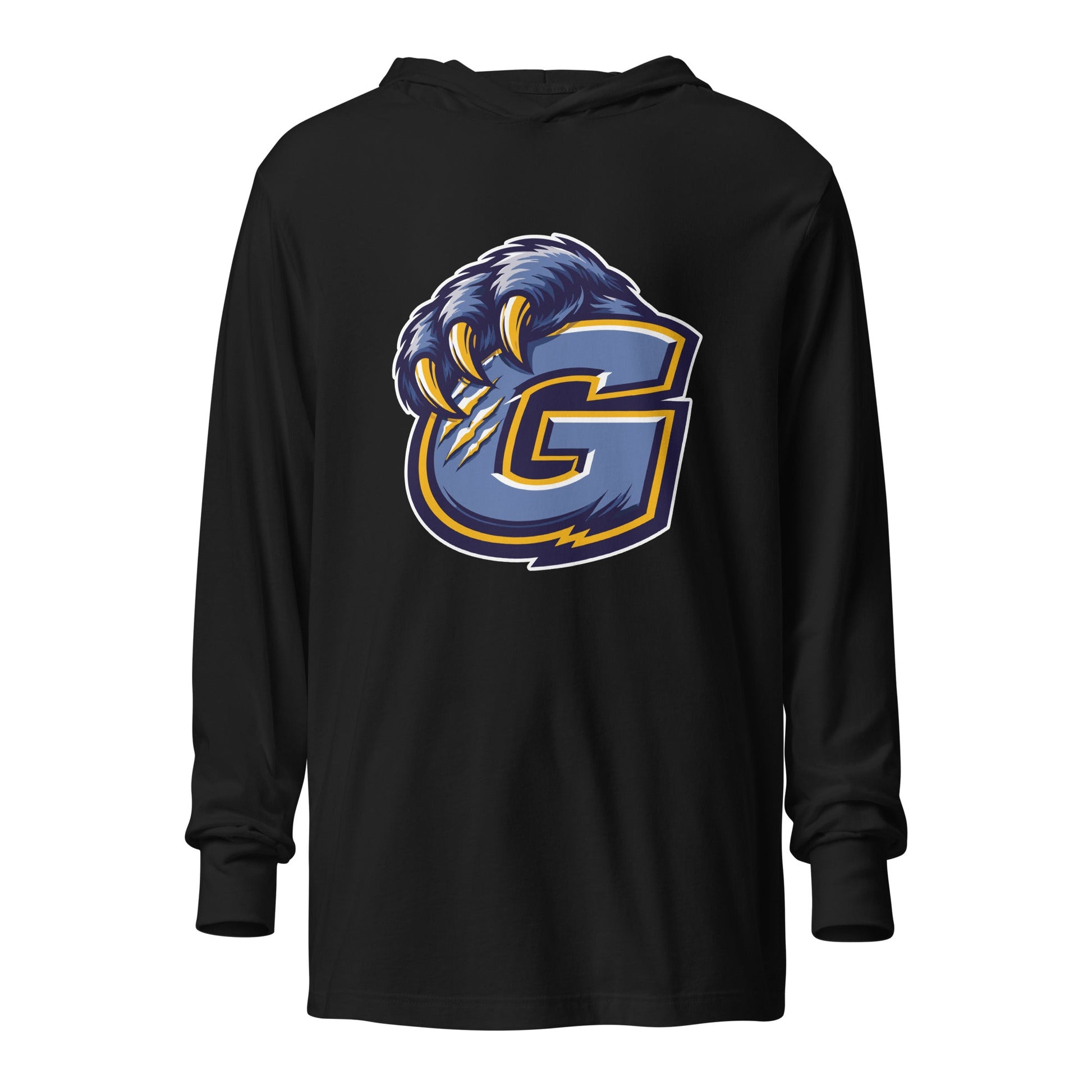 Performance | Hooded Long Sleeve T Shirt | Rutherford County Grizzlies Football | G Logo