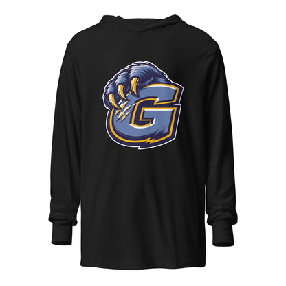 Performance | Hooded Long Sleeve T Shirt | Rutherford County Grizzlies Football | G Logo