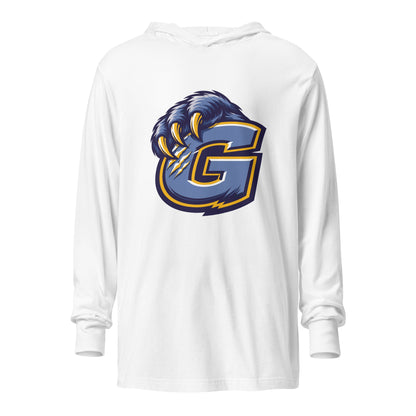 Performance | Hooded Long Sleeve T Shirt | Rutherford County Grizzlies Football | G Logo