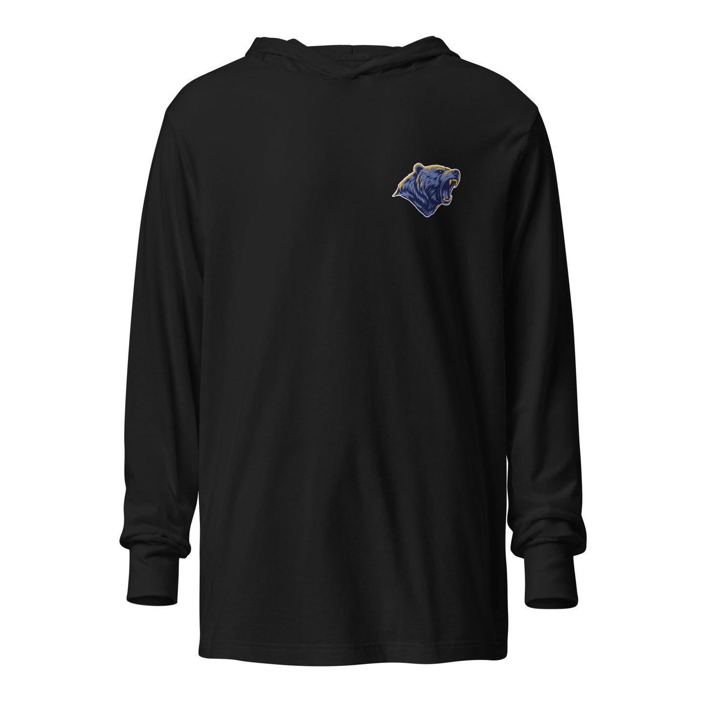 Performance | Hooded Long Sleeve T Shirt | Rutherford County Grizzlies Football | Mascot Logo
