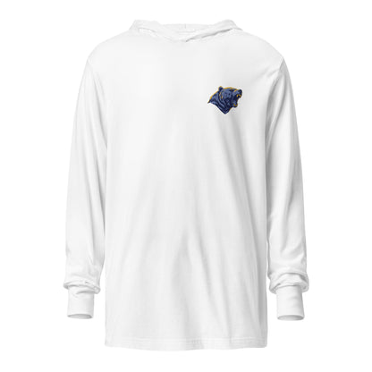Performance | Hooded Long Sleeve T Shirt | Rutherford County Grizzlies Football | Mascot Logo