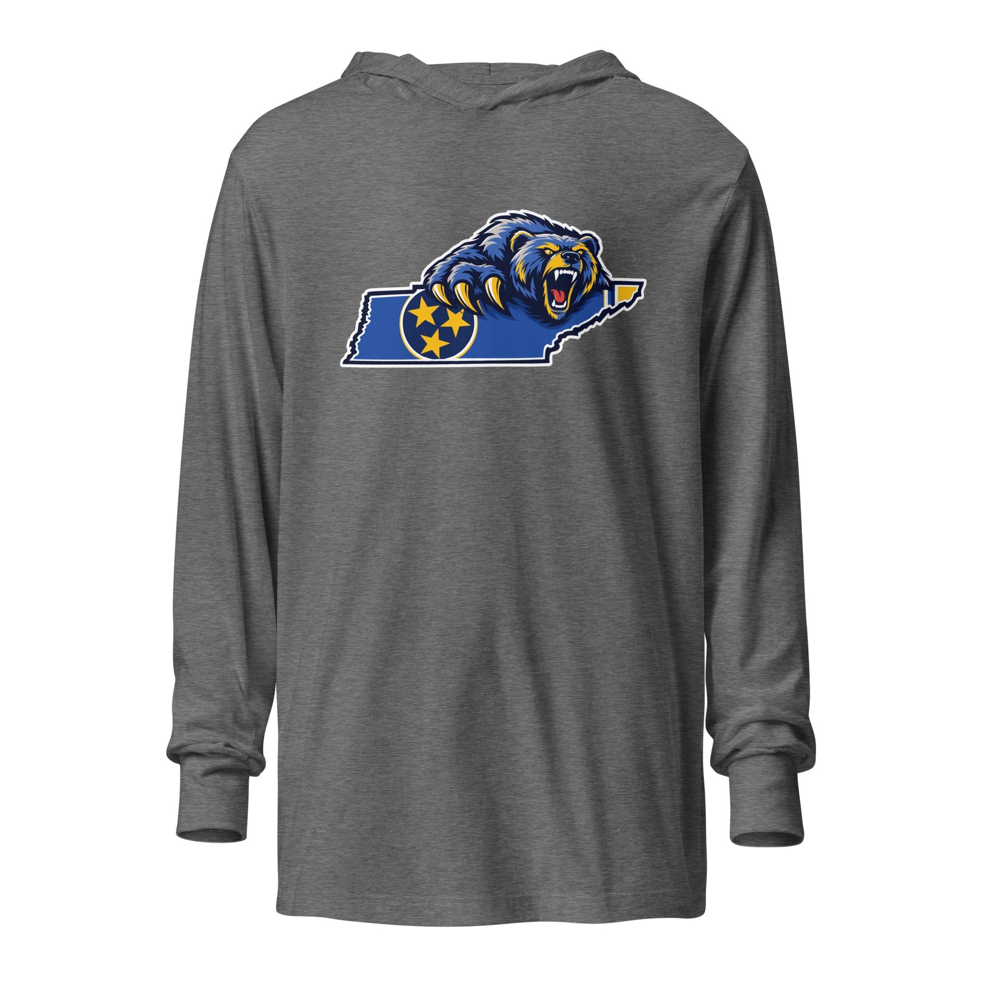 Performance | Hooded Long Sleeve T Shirt | Rutherford County Grizzlies Football | Tennessee Logo