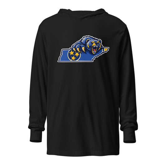 Performance | Hooded Long Sleeve T Shirt | Rutherford County Grizzlies Football | Tennessee Logo
