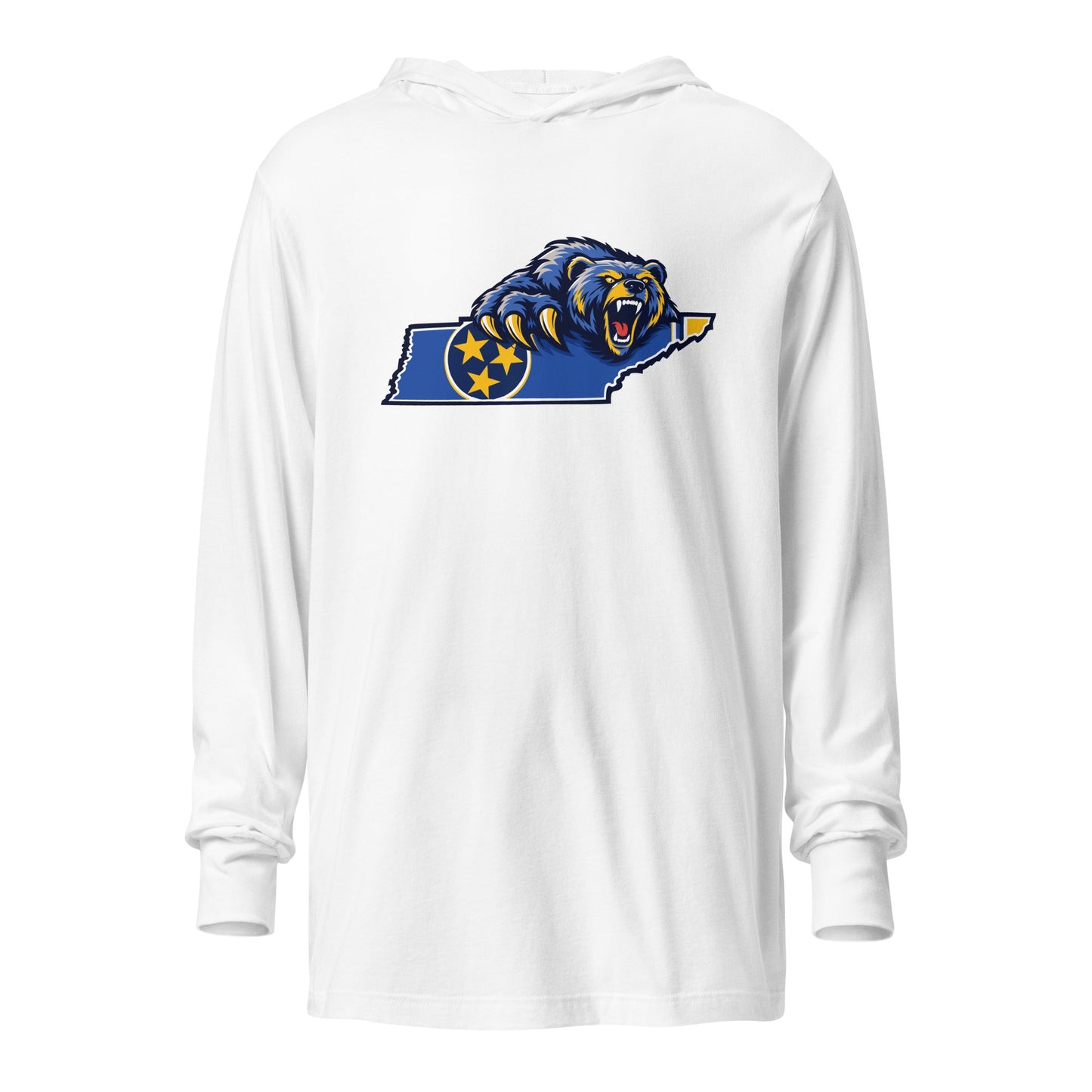 Performance | Hooded Long Sleeve T Shirt | Rutherford County Grizzlies Football | Tennessee Logo