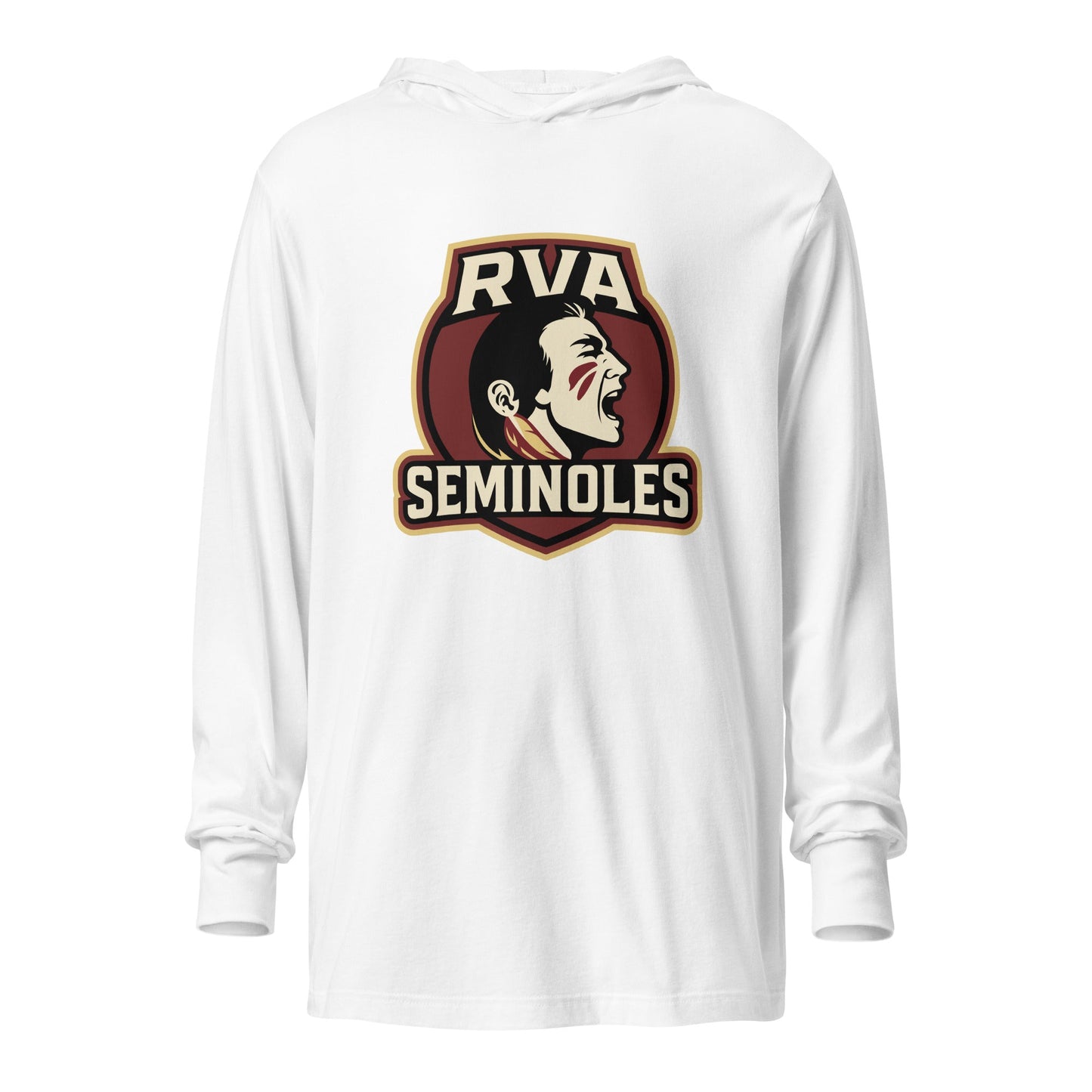Performance | Hooded Long Sleeve T Shirt | RVA Seminoles | Mascot Logo