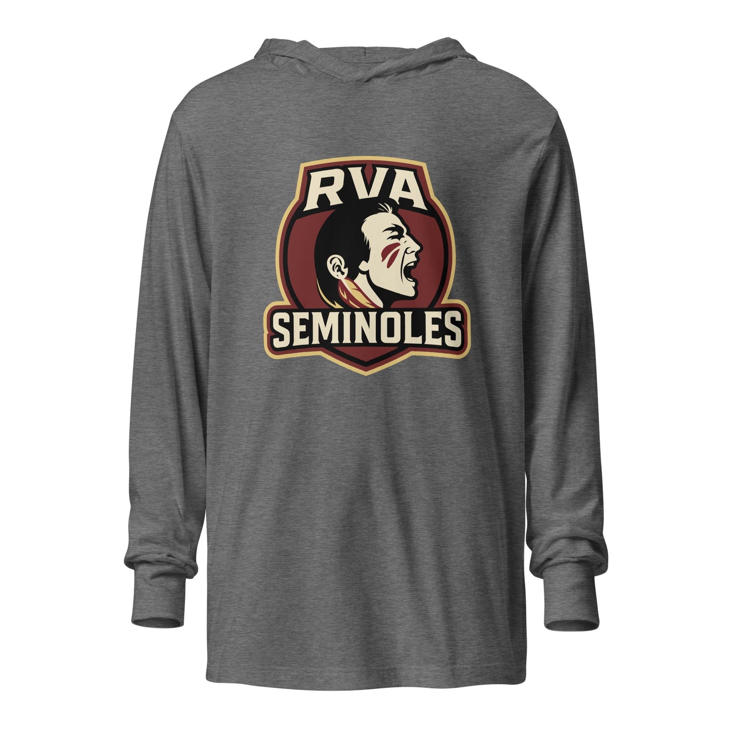 Performance | Hooded Long Sleeve T Shirt | RVA Seminoles | Mascot Logo