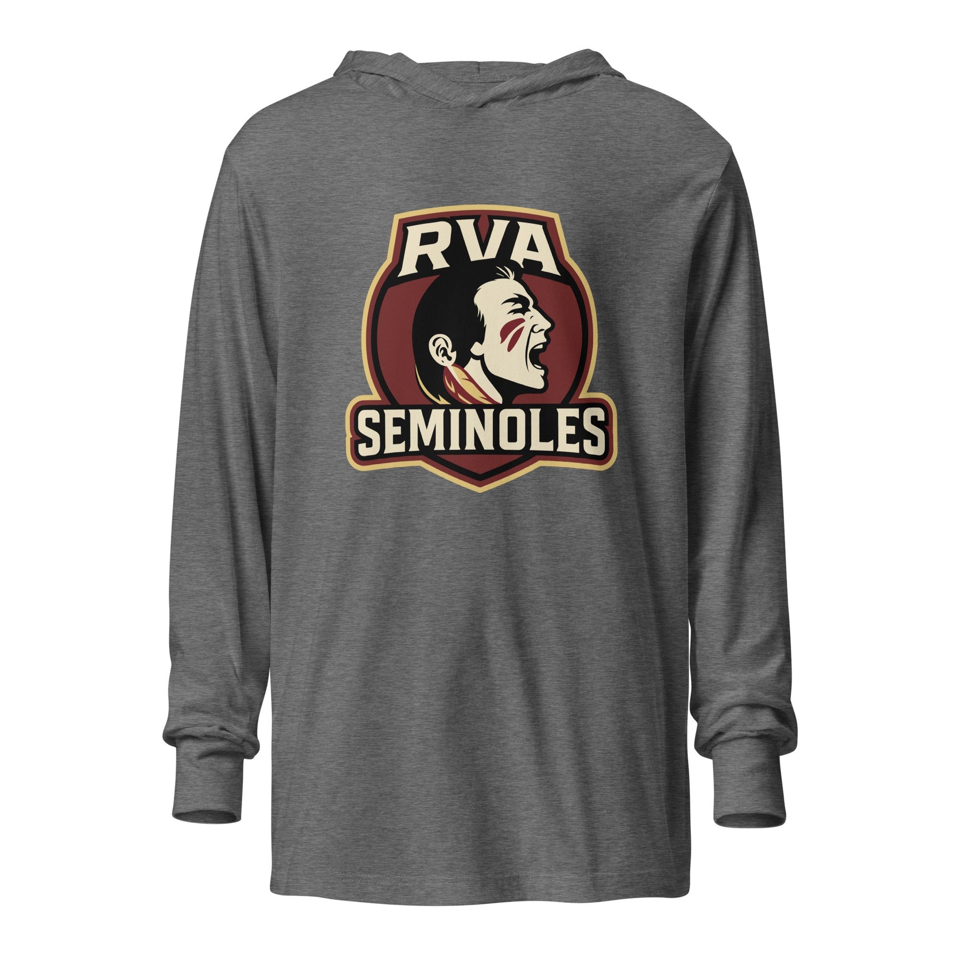 Performance | Hooded Long Sleeve T Shirt | RVA Seminoles | Mascot Logo