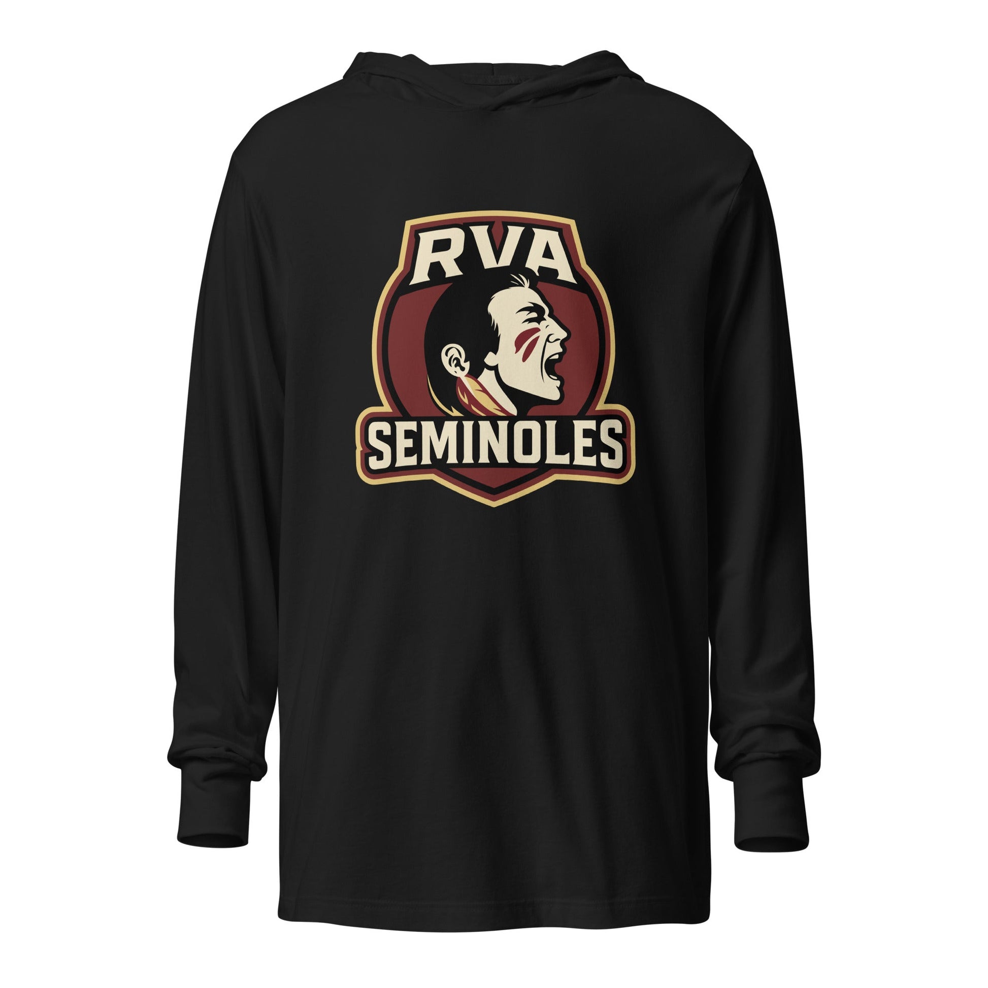 Performance | Hooded Long Sleeve T Shirt | RVA Seminoles | Mascot Logo
