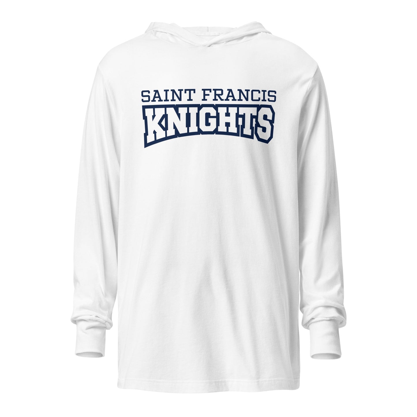 Performance | Hooded Long Sleeve T Shirt | Saint Francis School | Modern Script Logo