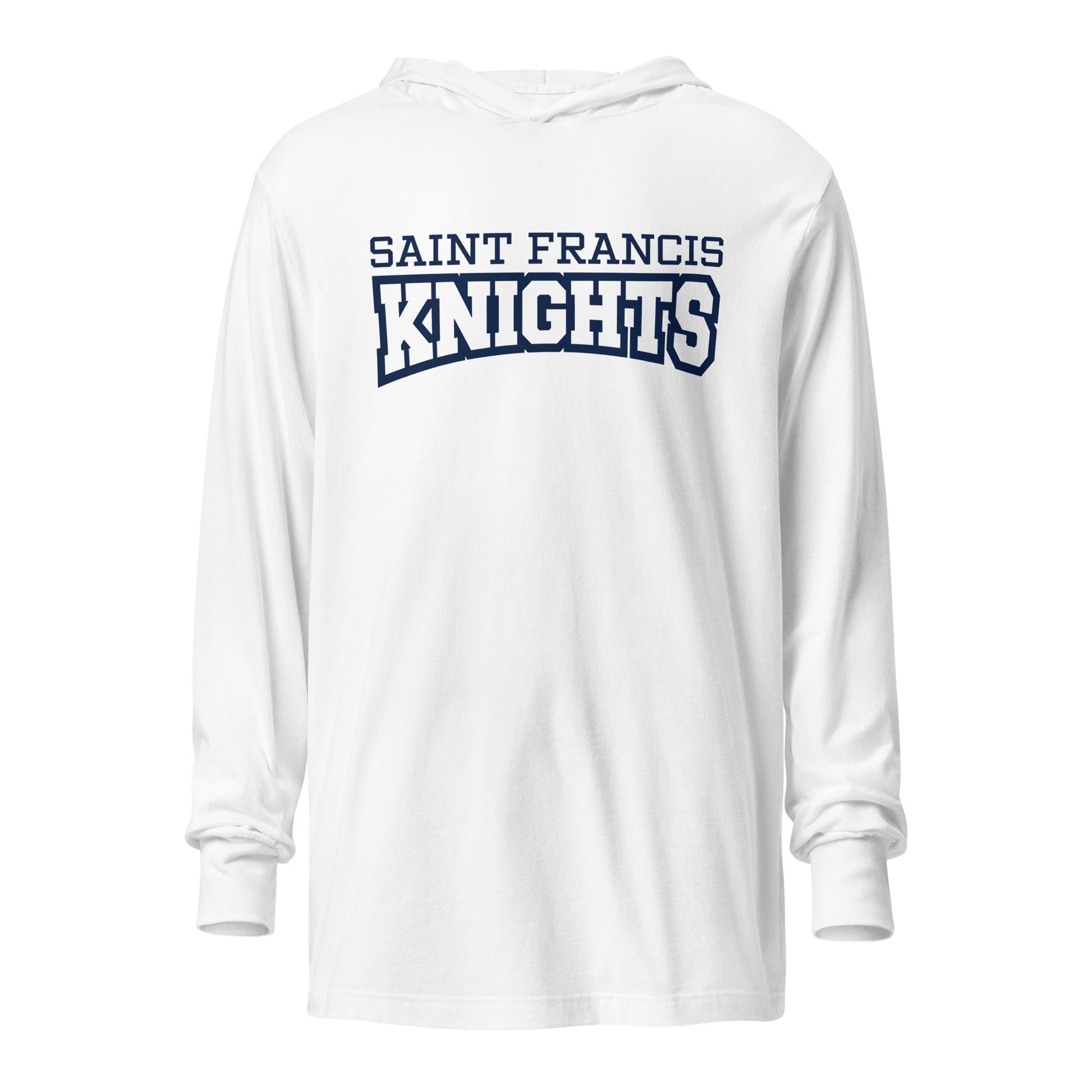 Performance | Hooded Long Sleeve T Shirt | Saint Francis School | Modern Script Logo