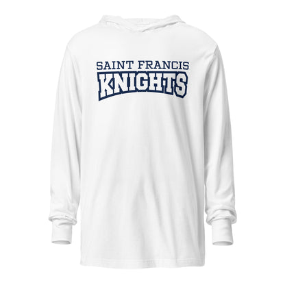 Performance | Hooded Long Sleeve T Shirt | Saint Francis School | Modern Script Logo