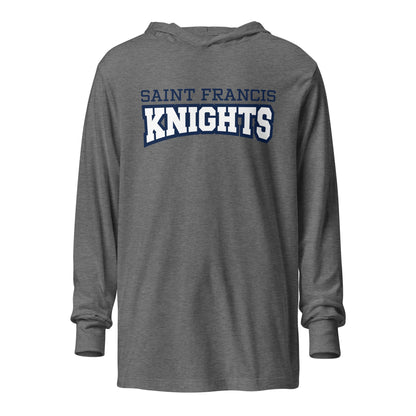 Performance | Hooded Long Sleeve T Shirt | Saint Francis School | Modern Script Logo