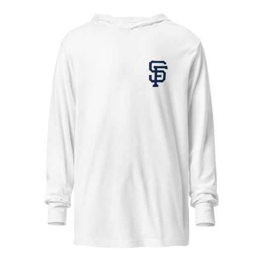 Performance | Hooded Long Sleeve T Shirt | Saint Francis School | SF Crest Logo