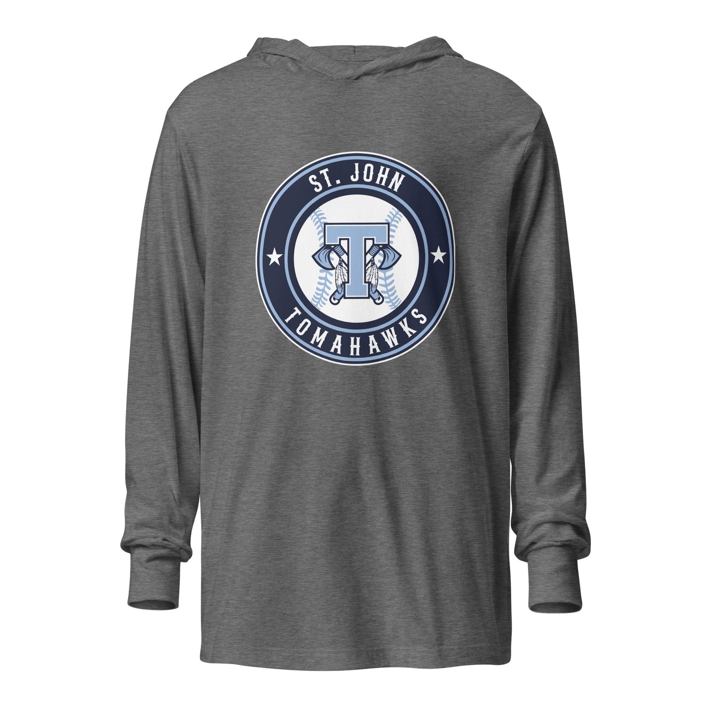Performance | Hooded Long Sleeve T Shirt | Saint John Tomahawks | Badge Logo
