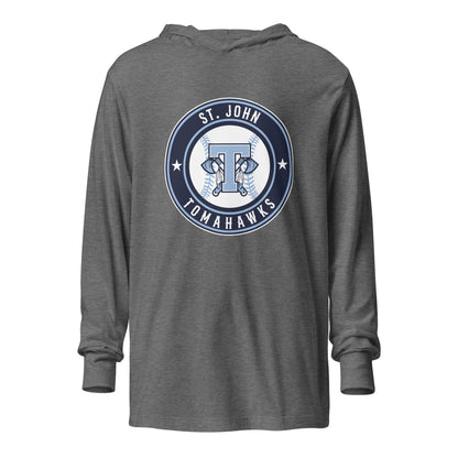 Performance | Hooded Long Sleeve T Shirt | Saint John Tomahawks | Badge Logo