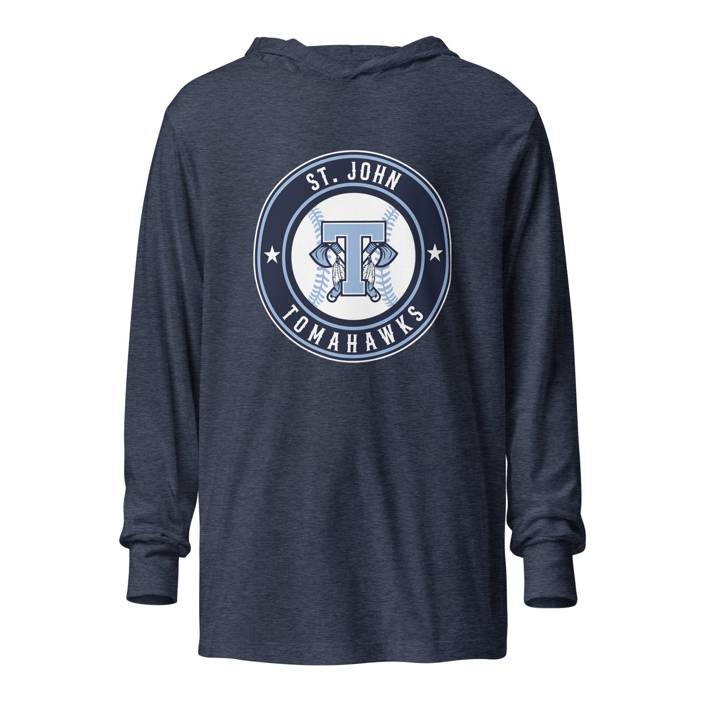 Performance | Hooded Long Sleeve T Shirt | Saint John Tomahawks | Badge Logo