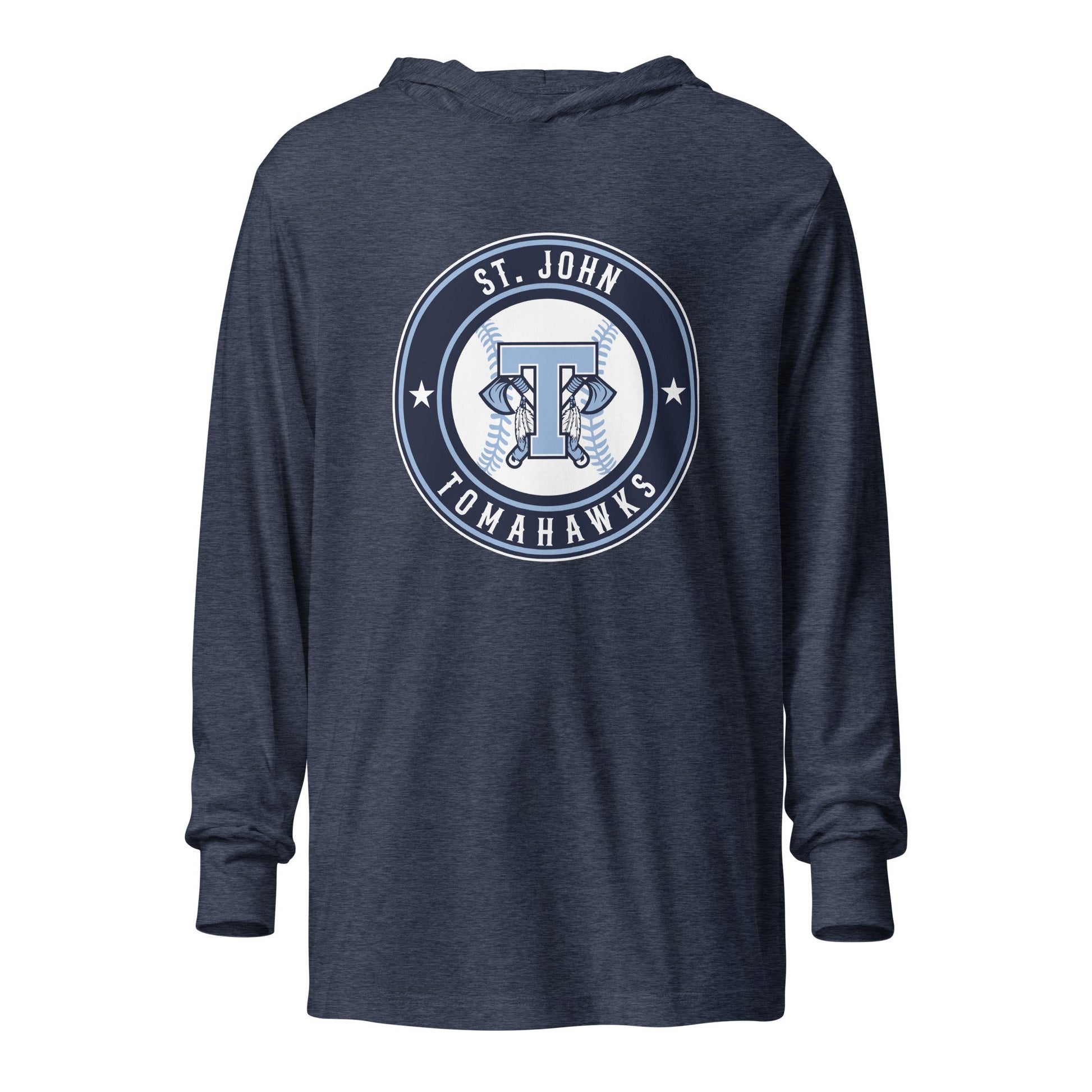 Performance | Hooded Long Sleeve T Shirt | Saint John Tomahawks | Badge Logo