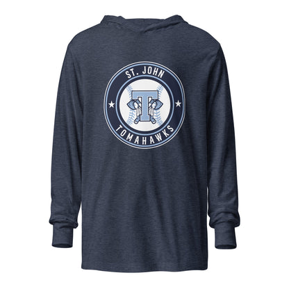 Performance | Hooded Long Sleeve T Shirt | Saint John Tomahawks | Badge Logo